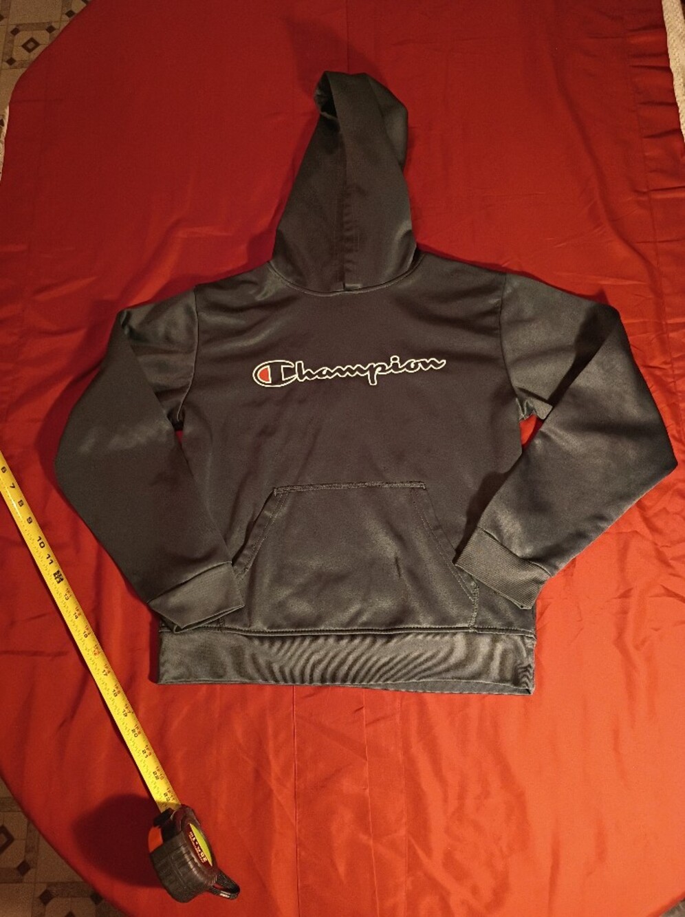 Champion Black Script Logo Women's Pullover Hoodie